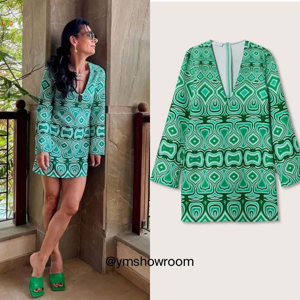 MANGO Retro Mini Dress